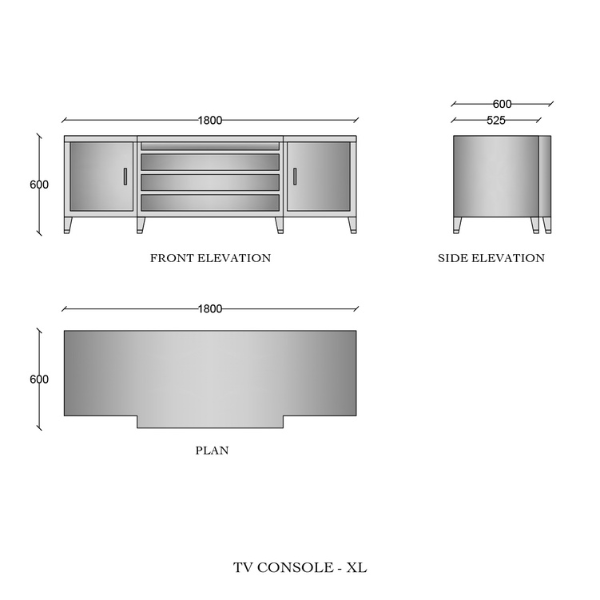 Della Luxury Home Furniture Abeesh TV Console HOME53045 Product Image