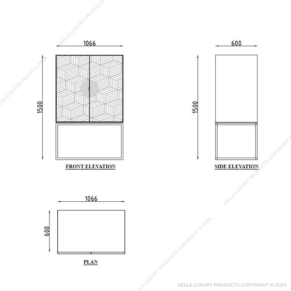 Della Luxury Home Furniture Chamrosh Bar Unit HOME54129 Product Image