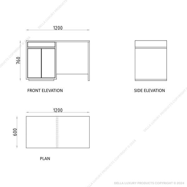 Della Luxury Home Furniture Kerfegar Collection TV Unit-2 HOME52924