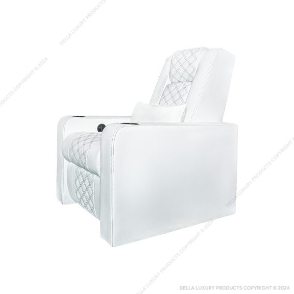 Della Luxury Home Furniture Acen Collection White Recliner HOME53540