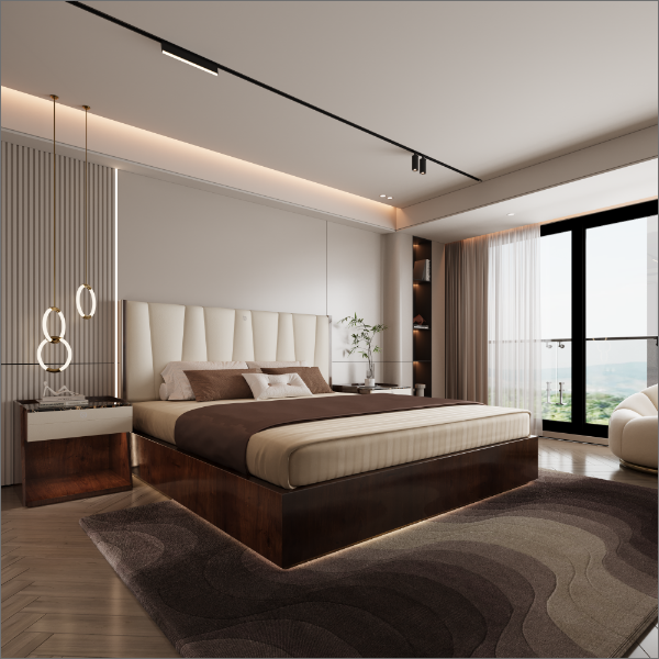 Della Luxury Bedroom & wardrobe Saurva collection bed thumbnail