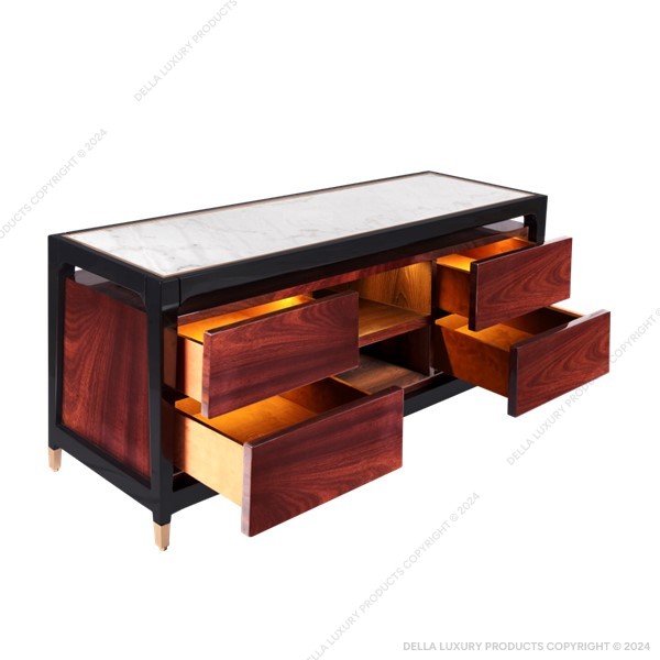 Della Home Furniture Luxury Bedroom Khawaar Collection TV Console HOME52938 Thumbnail