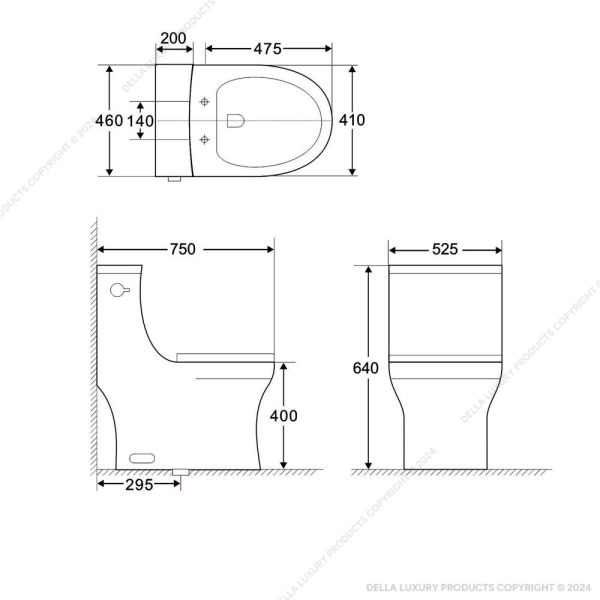 Della Bathroom Luxury Toilet Flusso Collection