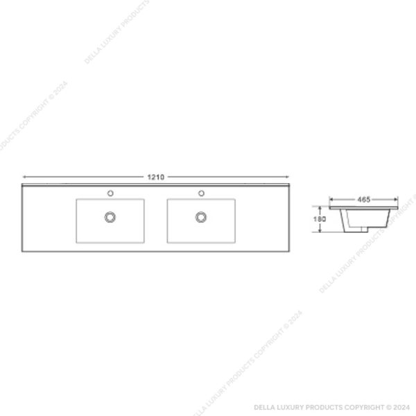 Ampio Self Rimming Double Basin