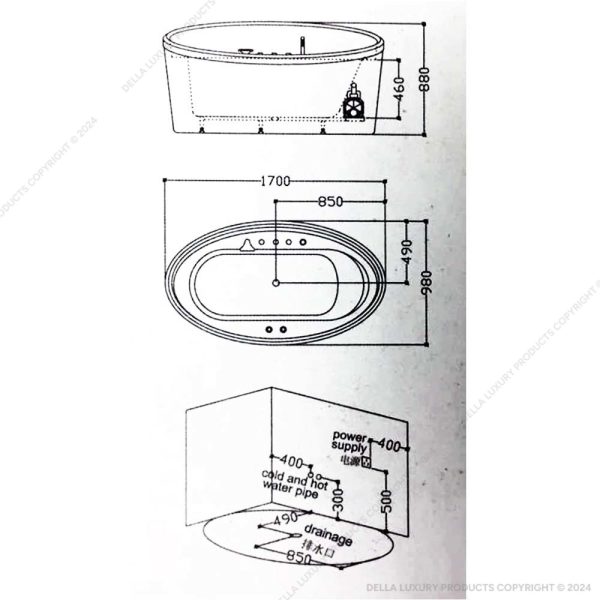 Della Bathroom Luxury Jacuzzi Piana Collection