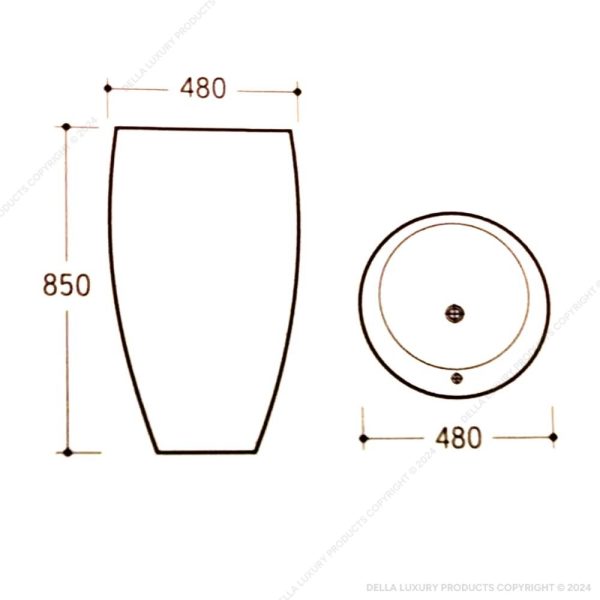 Ovale Pedestal Basin