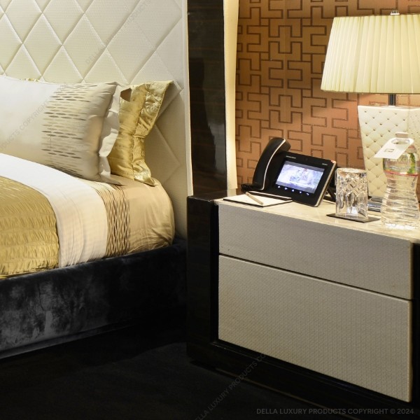 Della Bedrooms Luxury Amardad Collection Bedside Table Product Image