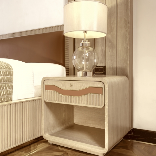 Della luxury home furniture ahurani collection bedside table