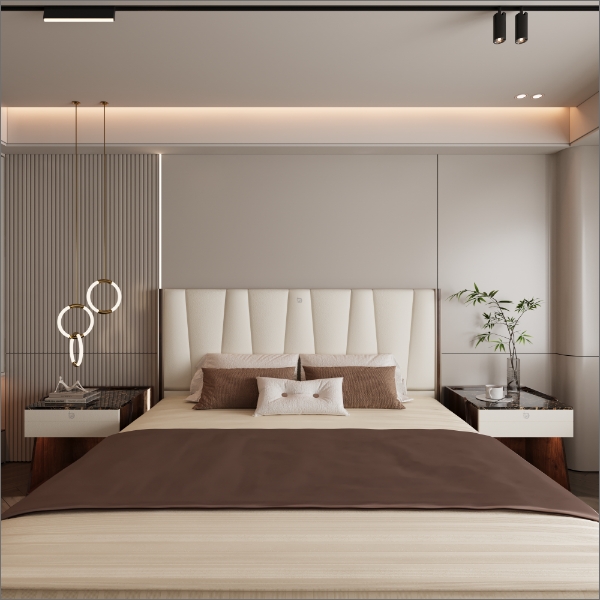 Della Luxury Bedroom & wardrobe Saurva collection bed thumbnail